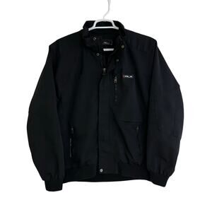 Ralph Lauren‎ RLX Men’s XXL Jacket McKinley Black Motorcycle Bomber Utility GUC